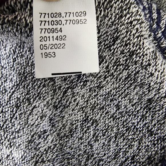 Maurices Hooded Cardigan Sweater Size XL Blue Gray Plaid Stretch V Neck Buttons - Picture 11 of 11